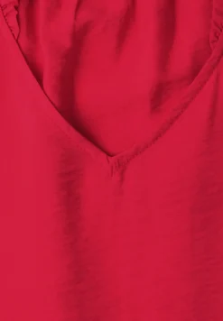 Blusentop mit V-Neck und Rüschen