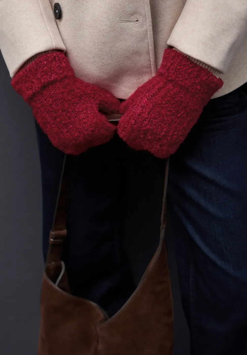 Bouclé Fäustlinge