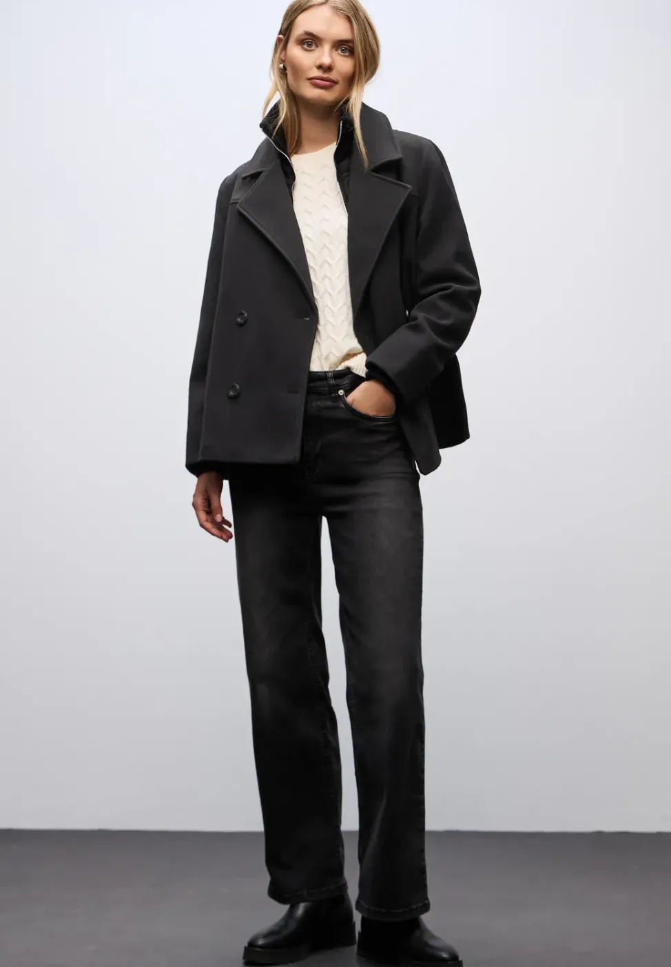 Cabanjacke mit Inlay