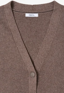 Cardigan in Rippstruktur