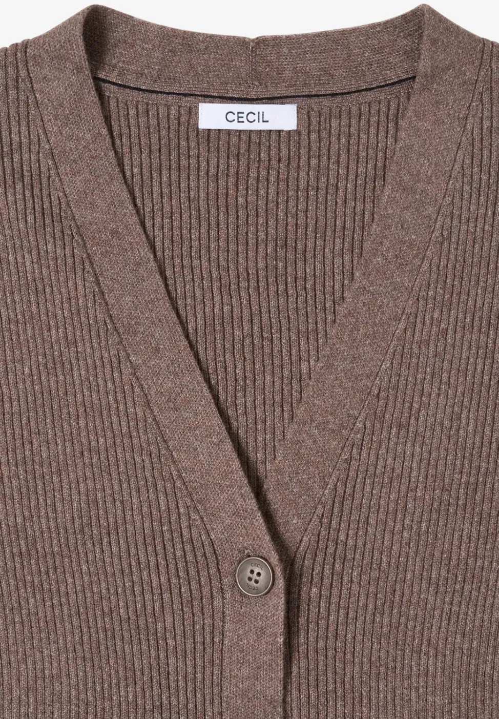 Cardigan in Rippstruktur