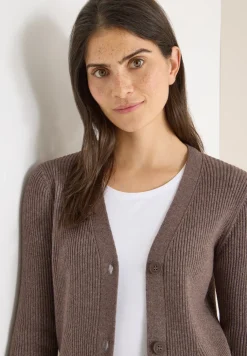 Cardigan in Rippstruktur