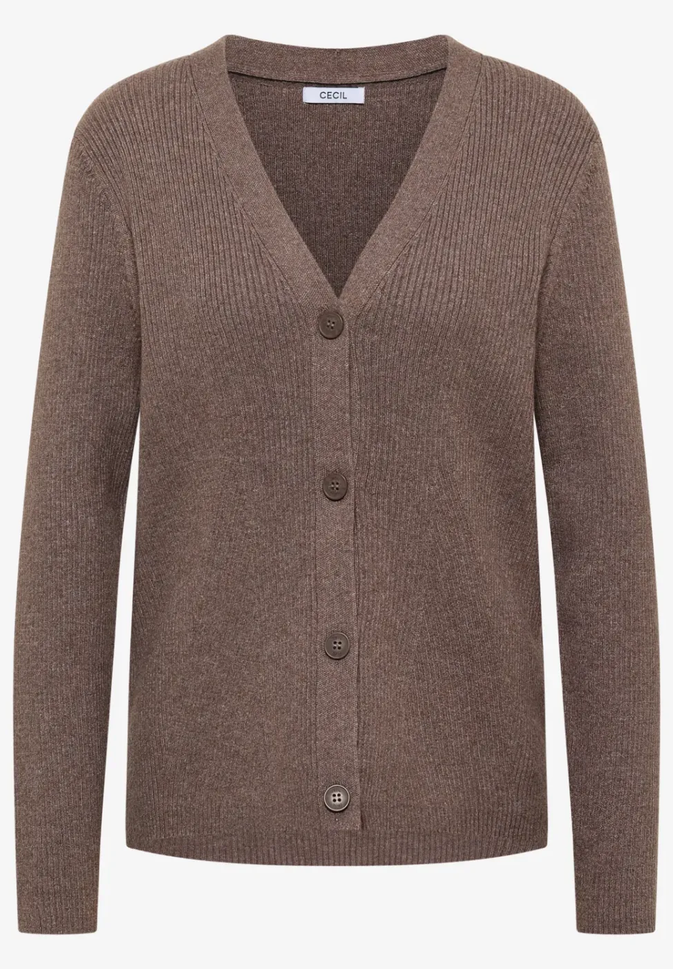 Cardigan in Rippstruktur