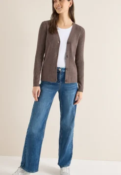 Cardigan in Rippstruktur