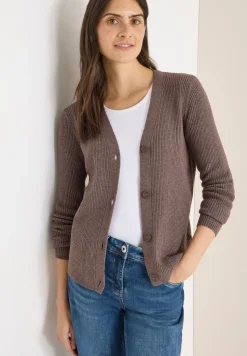 Cardigan in Rippstruktur