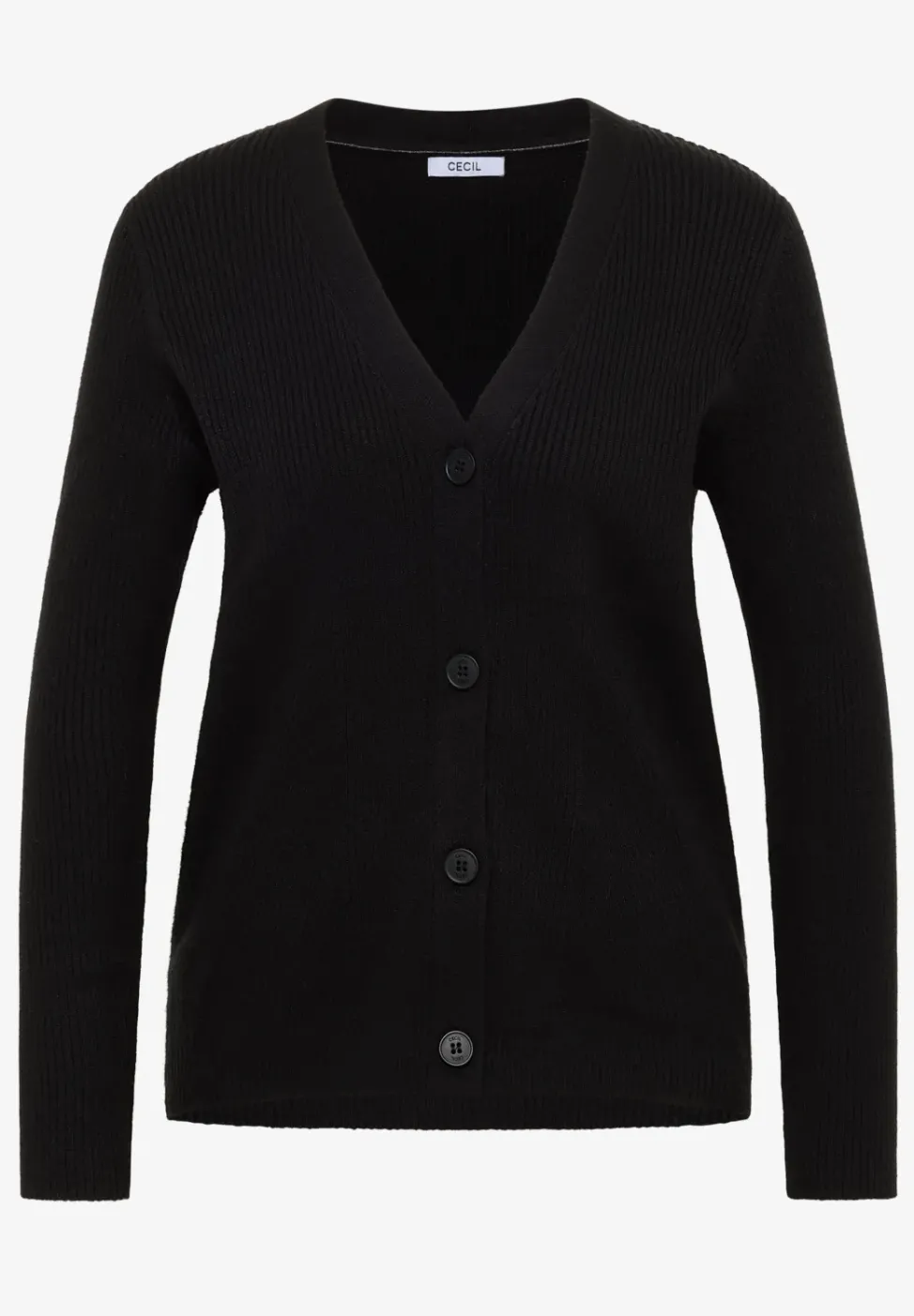 Cardigan in Rippstruktur