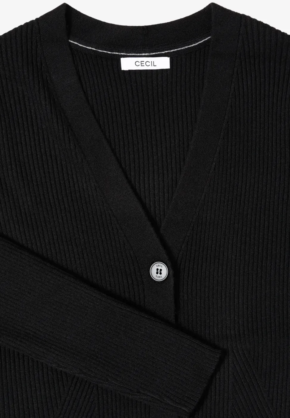 Cardigan in Rippstruktur