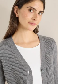 Cardigan in Rippstruktur