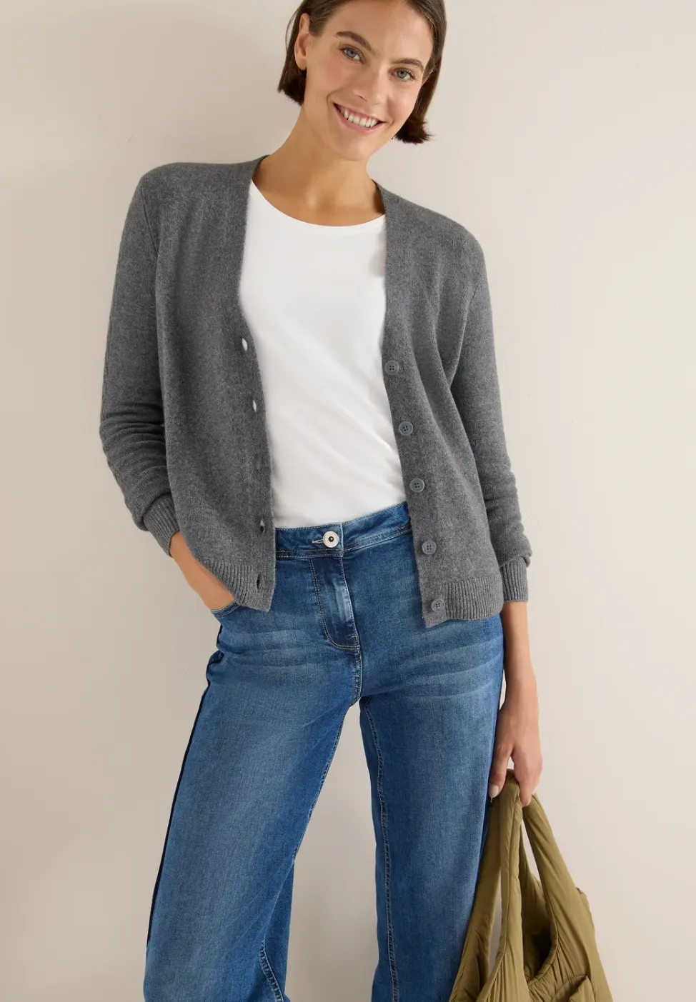 Cardingan mit Strickdetails