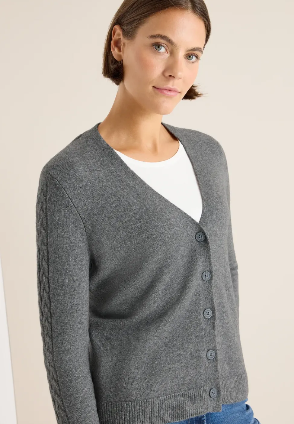 Cardingan mit Strickdetails