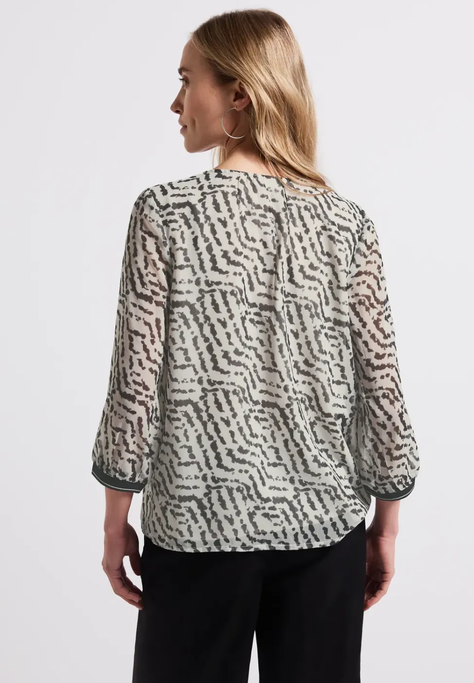 Chiffon-Tunika mit Raffung
