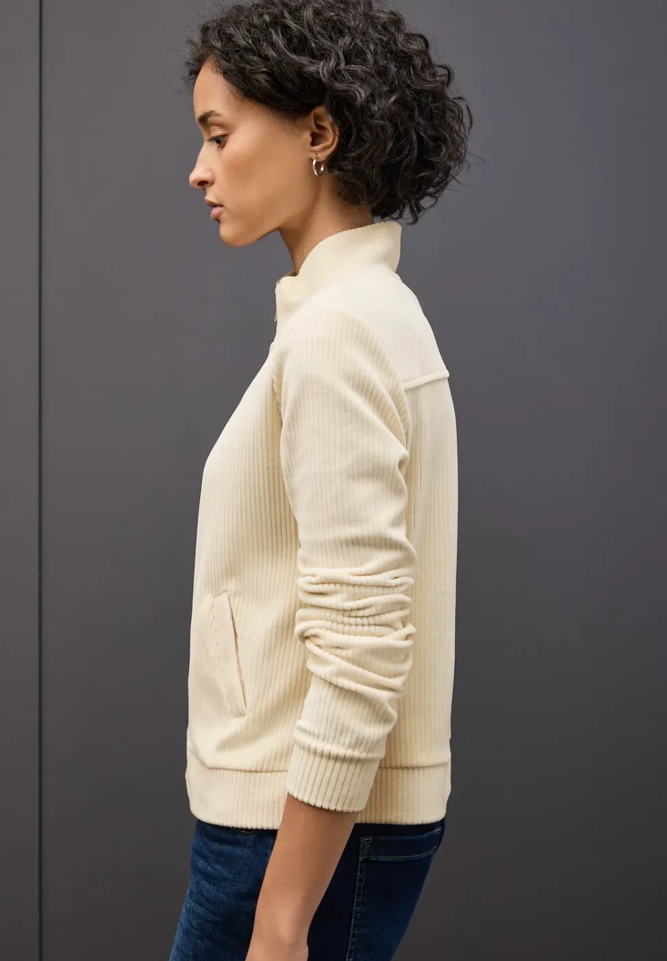 Cordjacke mit Zipper