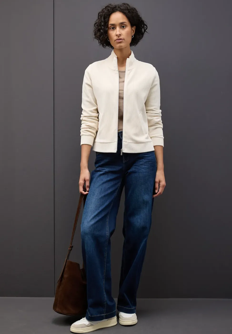 Cordjacke mit Zipper