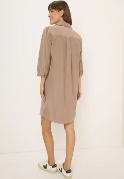 Cordkleid in Unifarbe