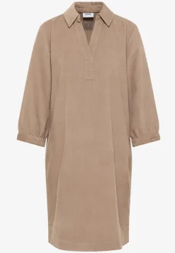 Cordkleid in Unifarbe