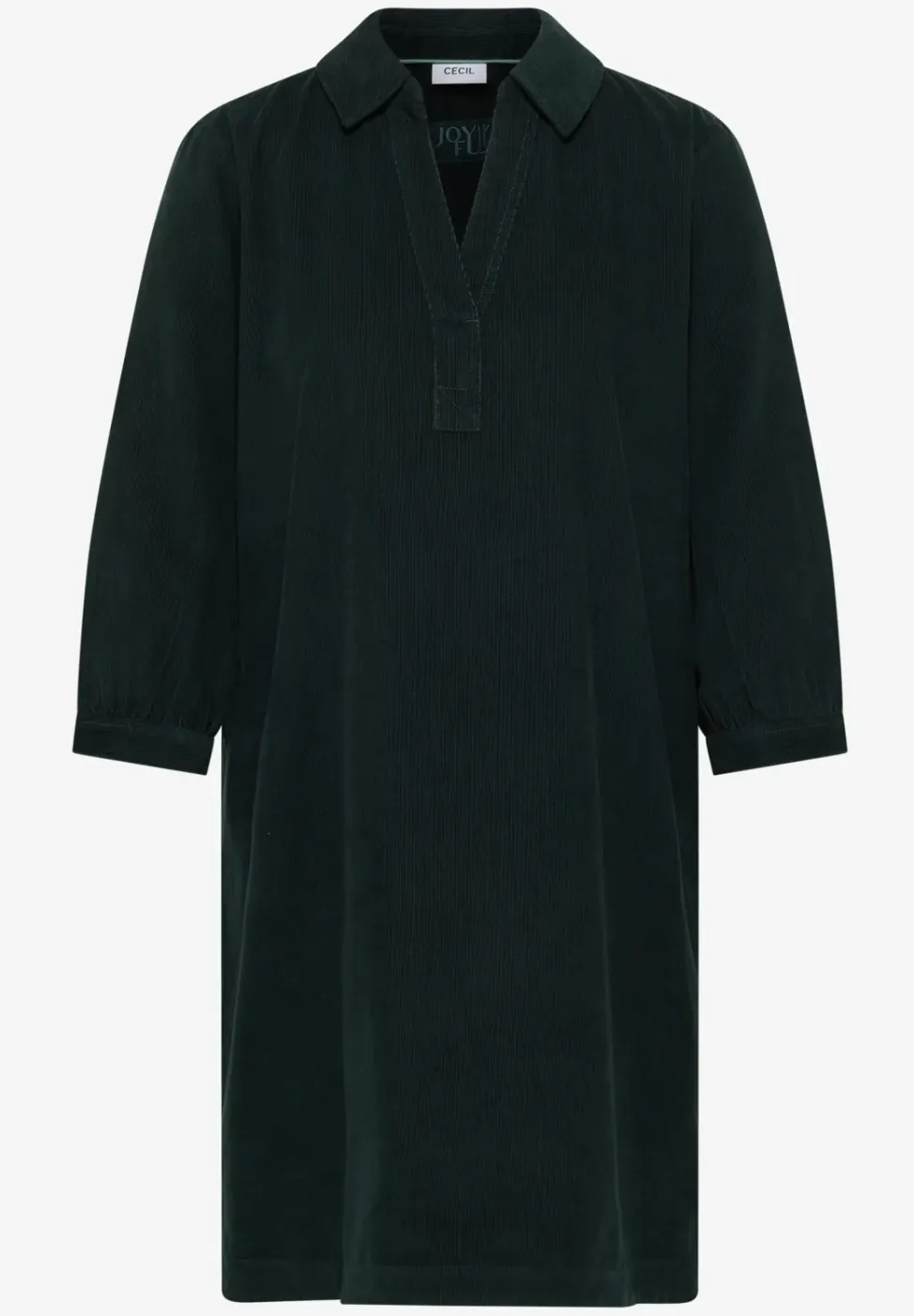 Cordkleid in Unifarbe