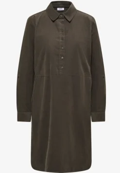 Cordkleid in Unifarbe