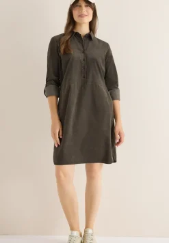 Cordkleid in Unifarbe