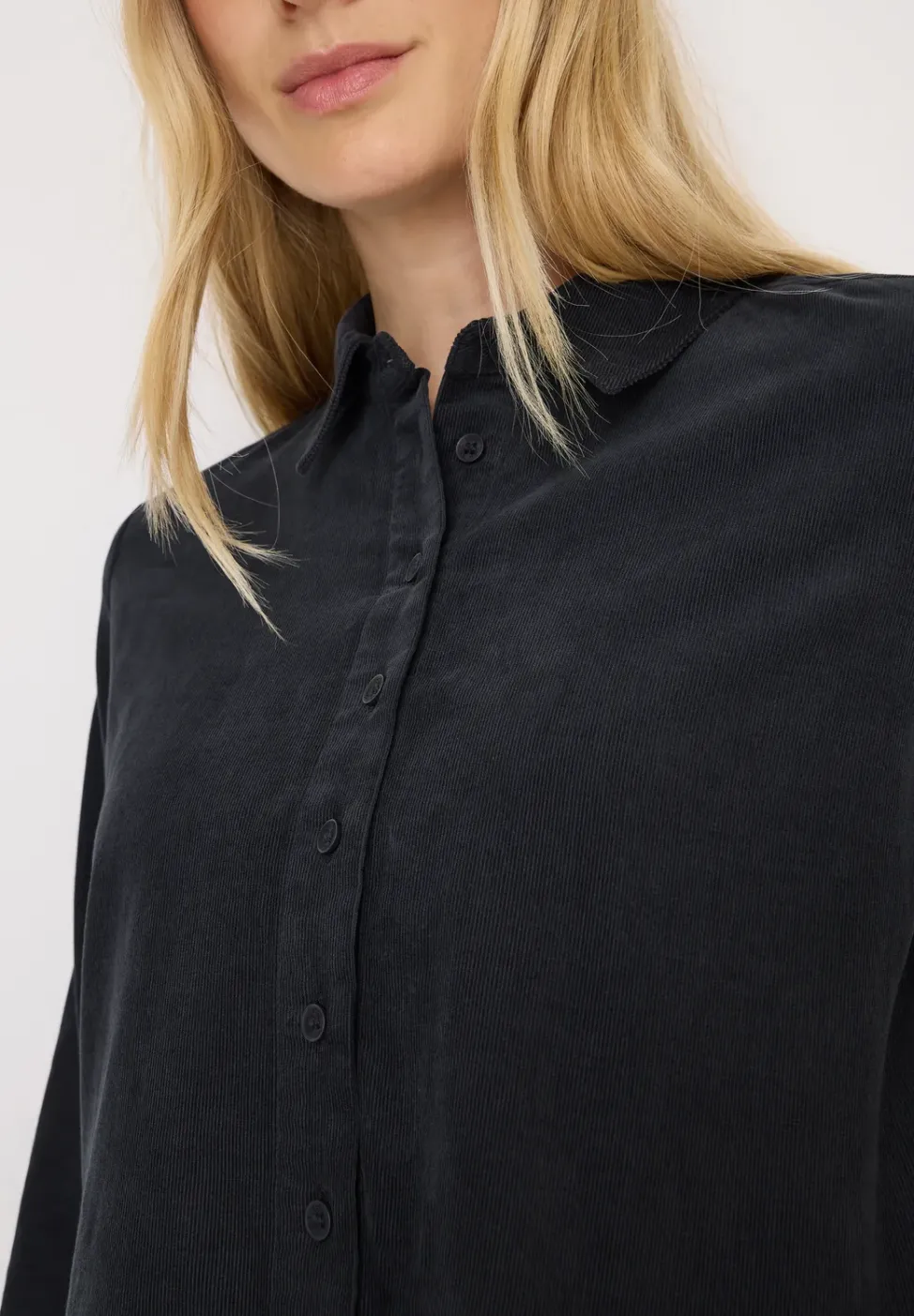 Cordkleid in Unifarbe