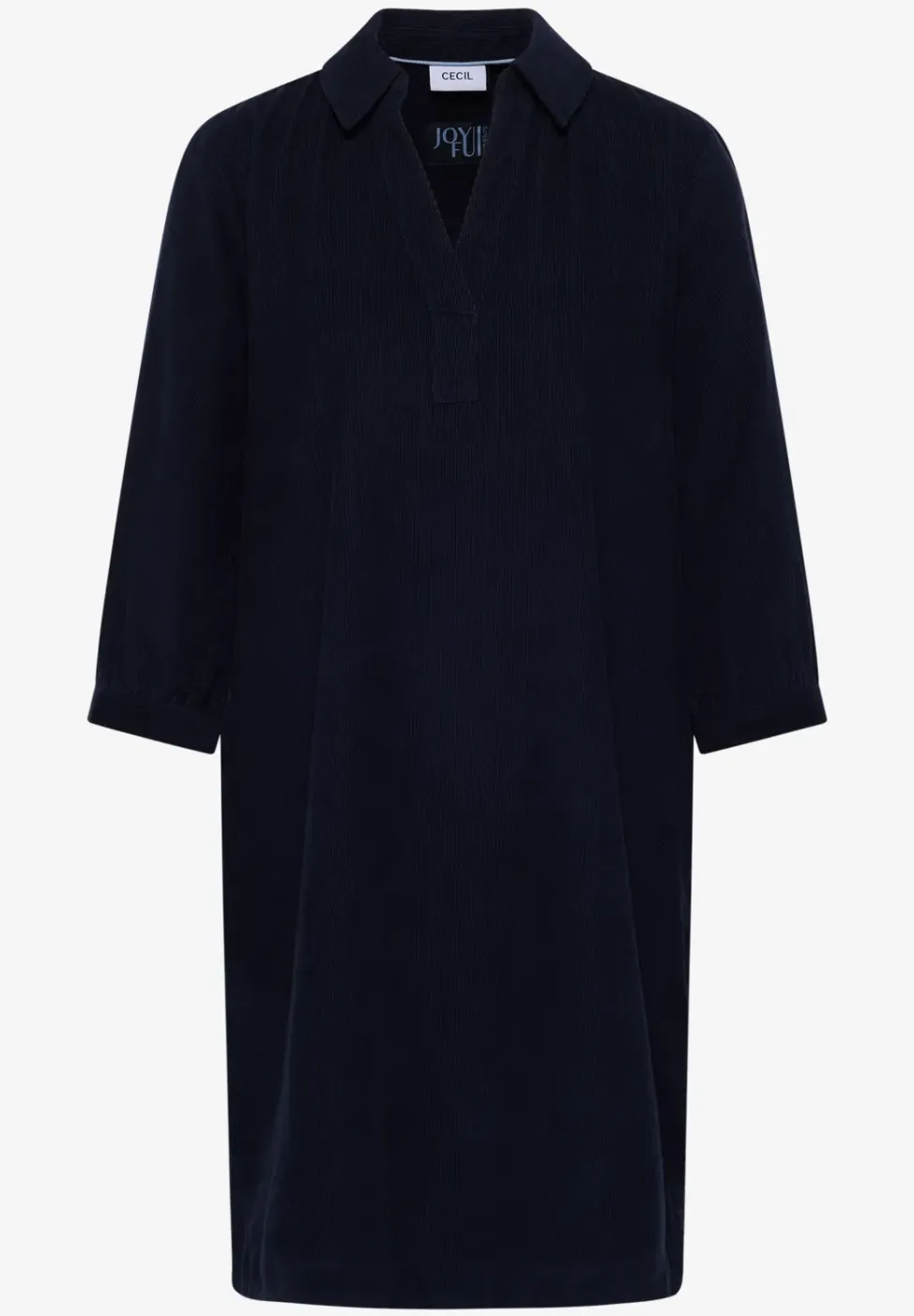 Cordkleid in Unifarbe
