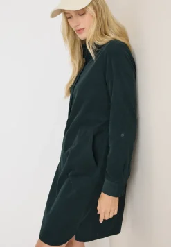 Cordkleid in Unifarbe