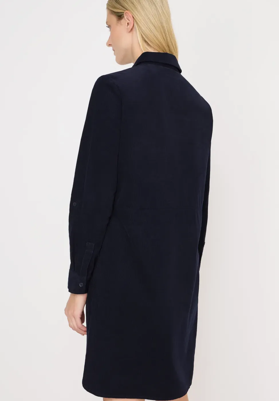 Cordkleid in Unifarbe