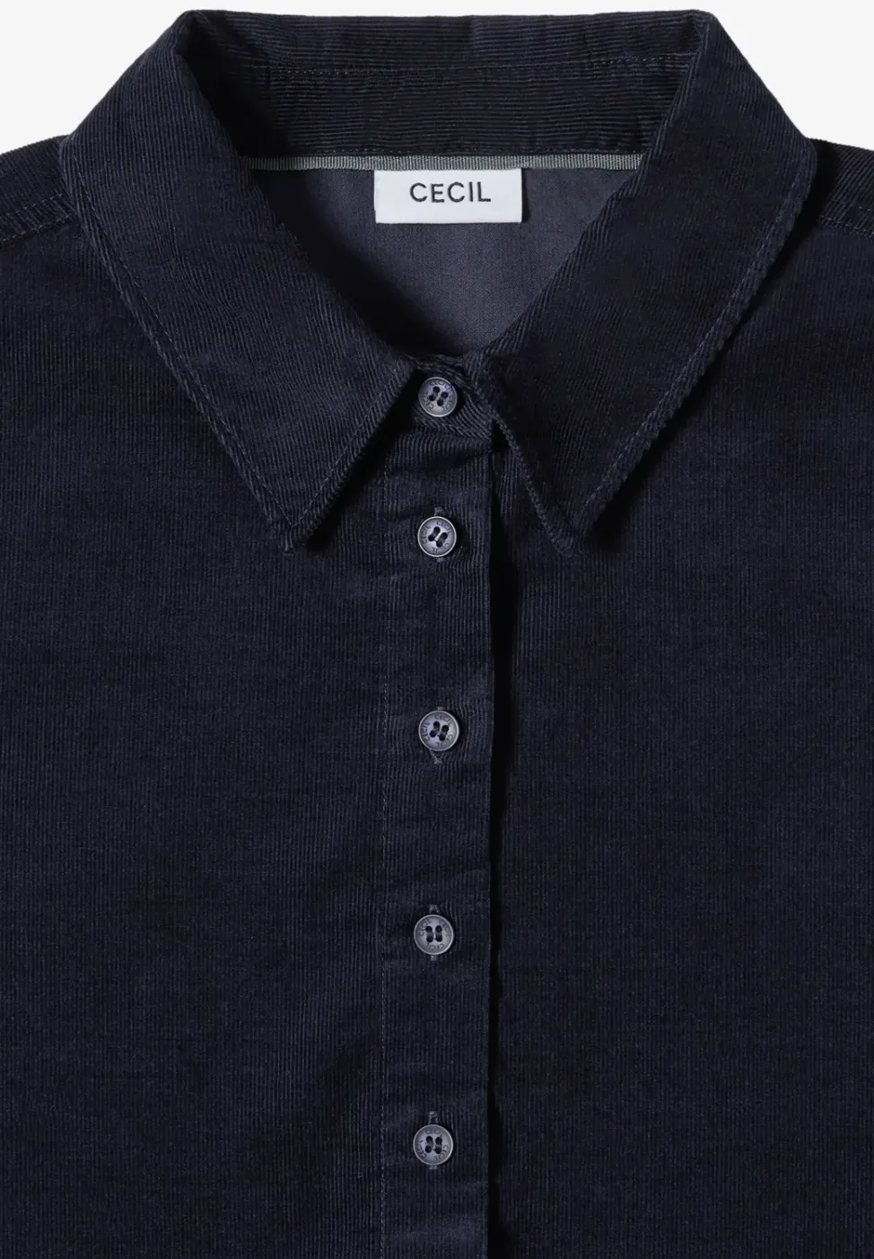 Cordkleid in Unifarbe