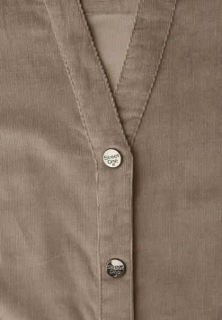 Cordkleid in Unifarbe