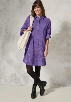 Cordkleid in Unifarbe