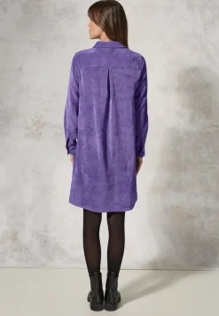 Cordkleid in Unifarbe