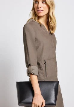 Cordkleid mit Split Neck