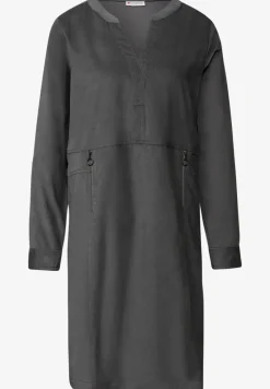 Cordkleid mit Split Neck