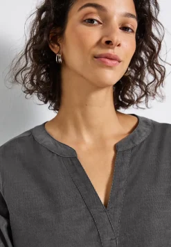 Cordkleid mit Split Neck