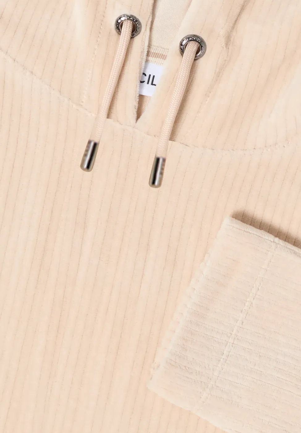 Cordshirt mit Kapuze
