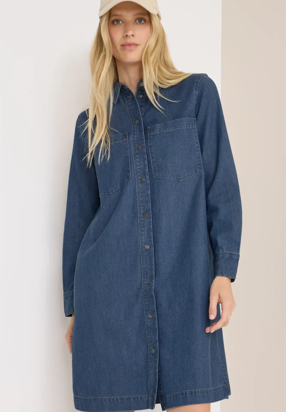 Denim-Look Kleid
