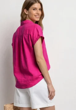 Dropped Shoulder Bluse aus Leinen