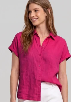 Dropped Shoulder Bluse aus Leinen