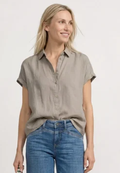 Dropped Shoulder Bluse aus Leinen