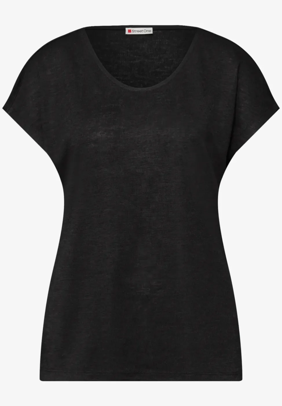 Dropped Shoulder Shirt im Leinen-Look
