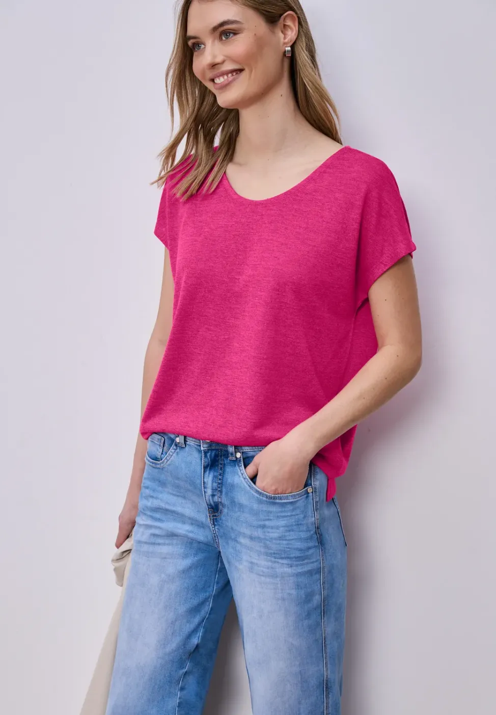 Dropped Shoulder Shirt im Leinen-Look