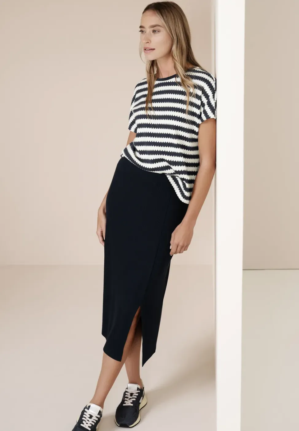 Dropped Shoulder Shirt mit Streifen