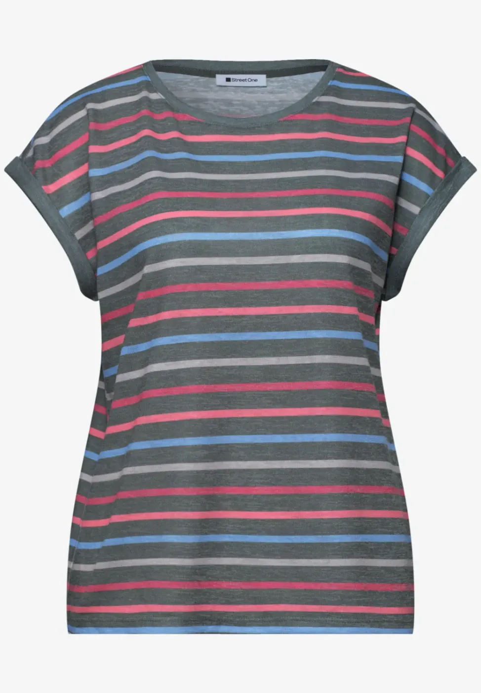 Dropped Shoulder Shirt mit Streifen
