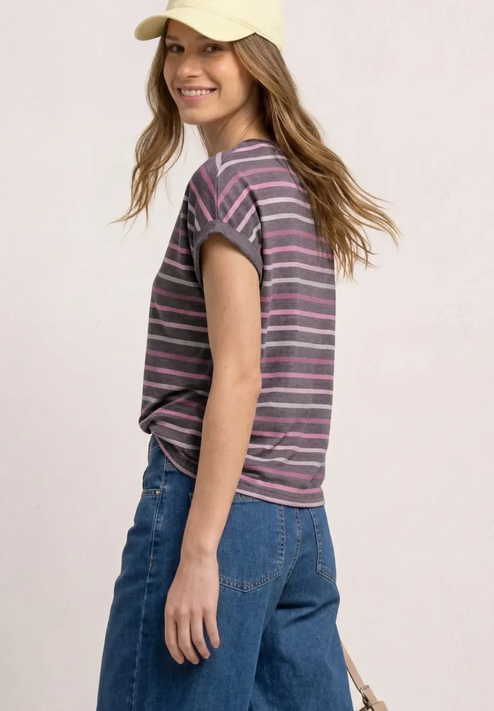 Dropped Shoulder Shirt mit Streifen