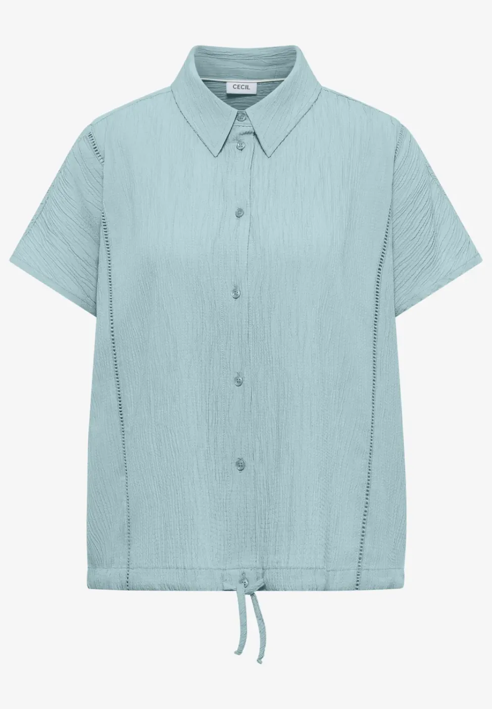 Dropped Shoulder Hemdbluse in Unifarbe