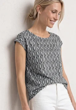 Dropped Shoulder Shirt im Ausbrenner-Look