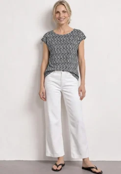 Dropped Shoulder Shirt im Ausbrenner-Look