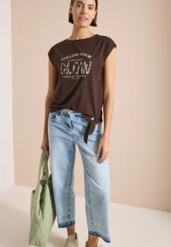 Dropped Shoulder Shirt mit Knotendetail