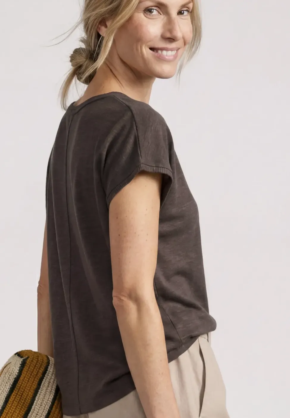 Dropped Shoulder Shirt mit Rundhals