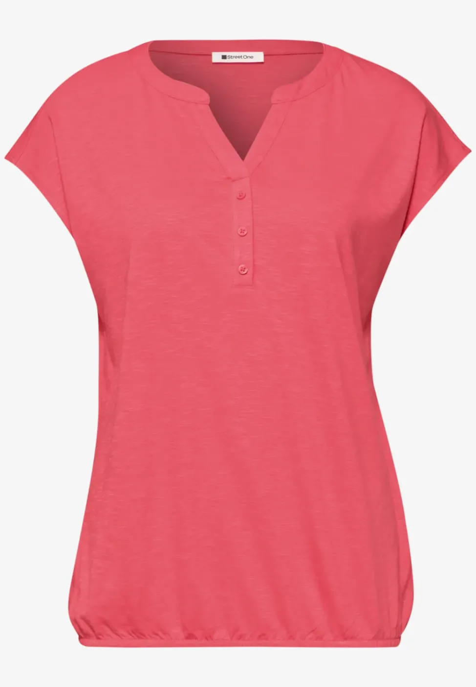 Dropped Shoulder Shirt mit Split Neck