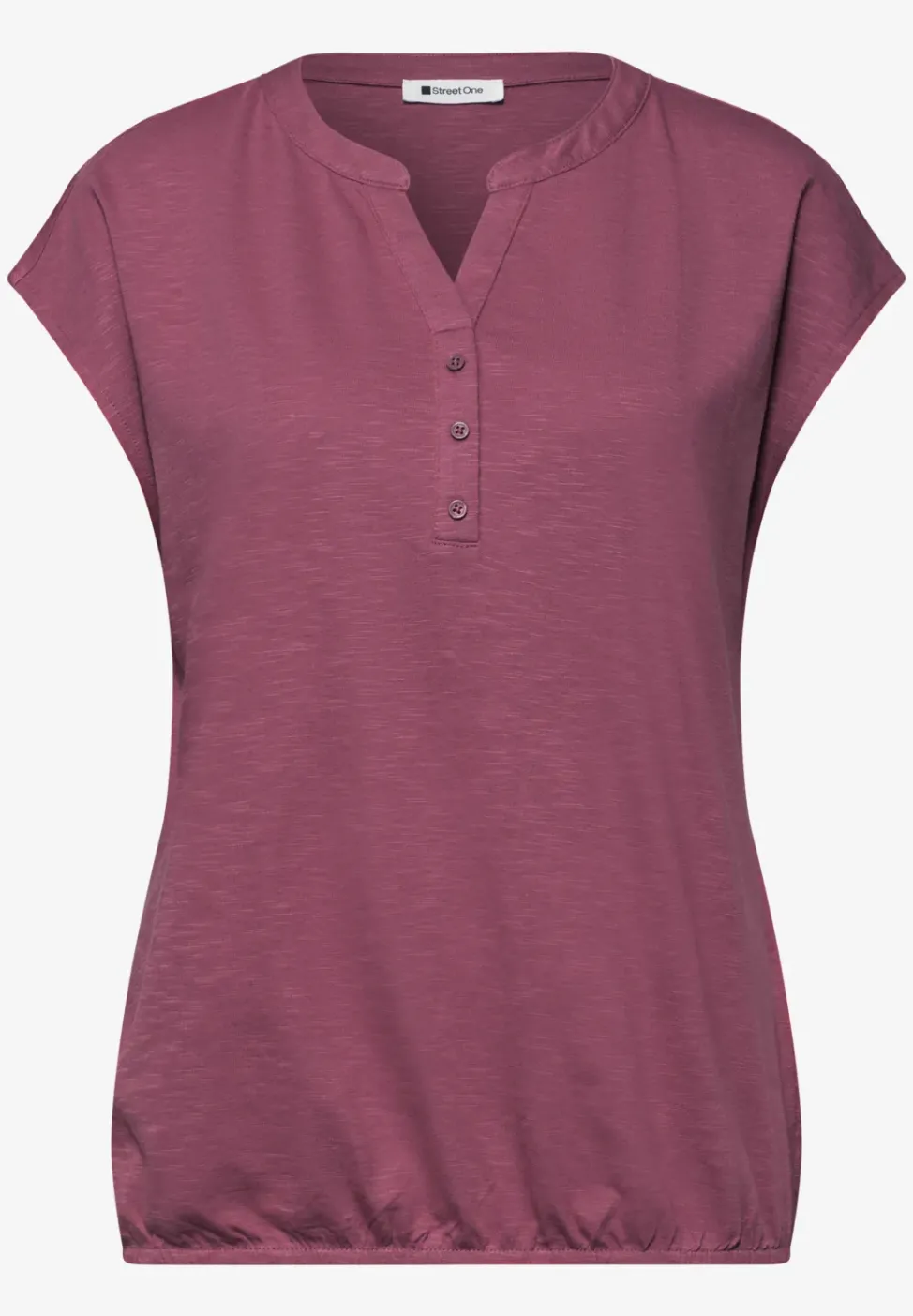 Dropped Shoulder Shirt mit Split Neck